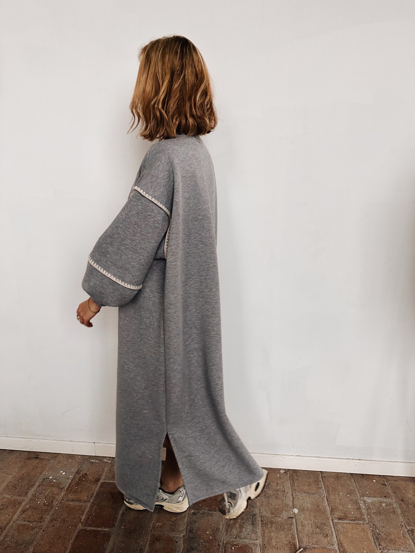 Emmy sweaterjurk grijs