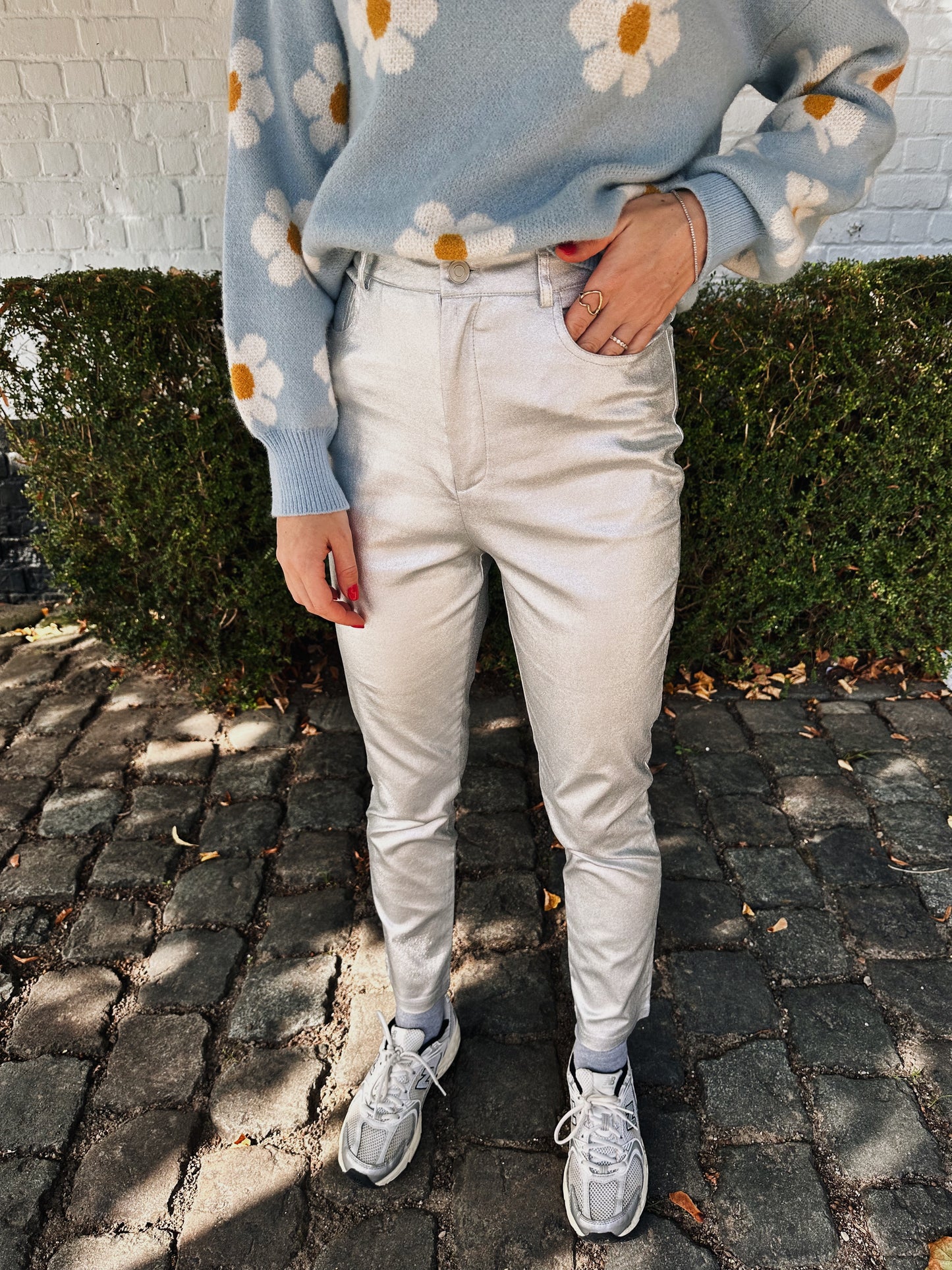 Emily metallic broek