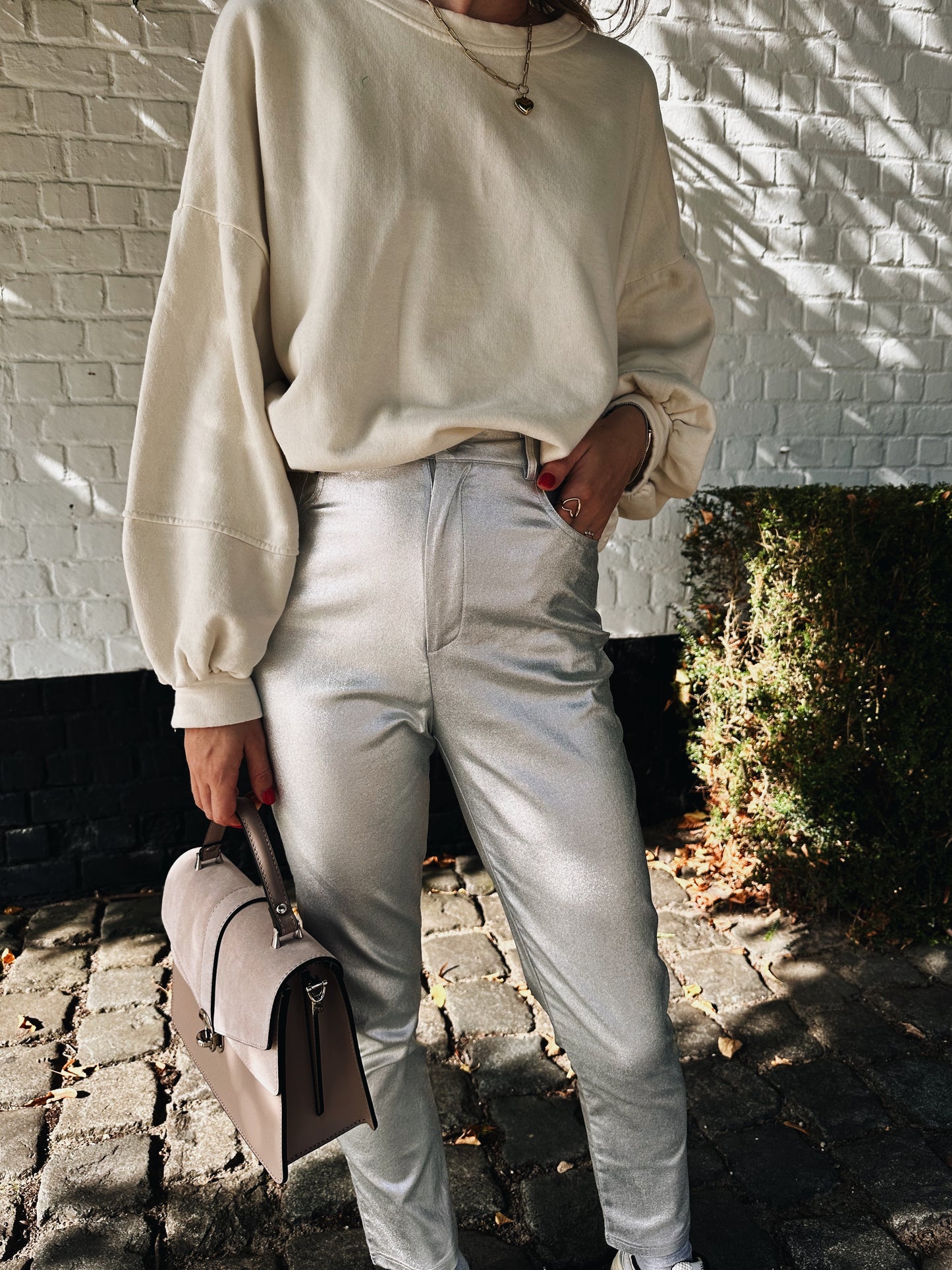 Emily metallic broek