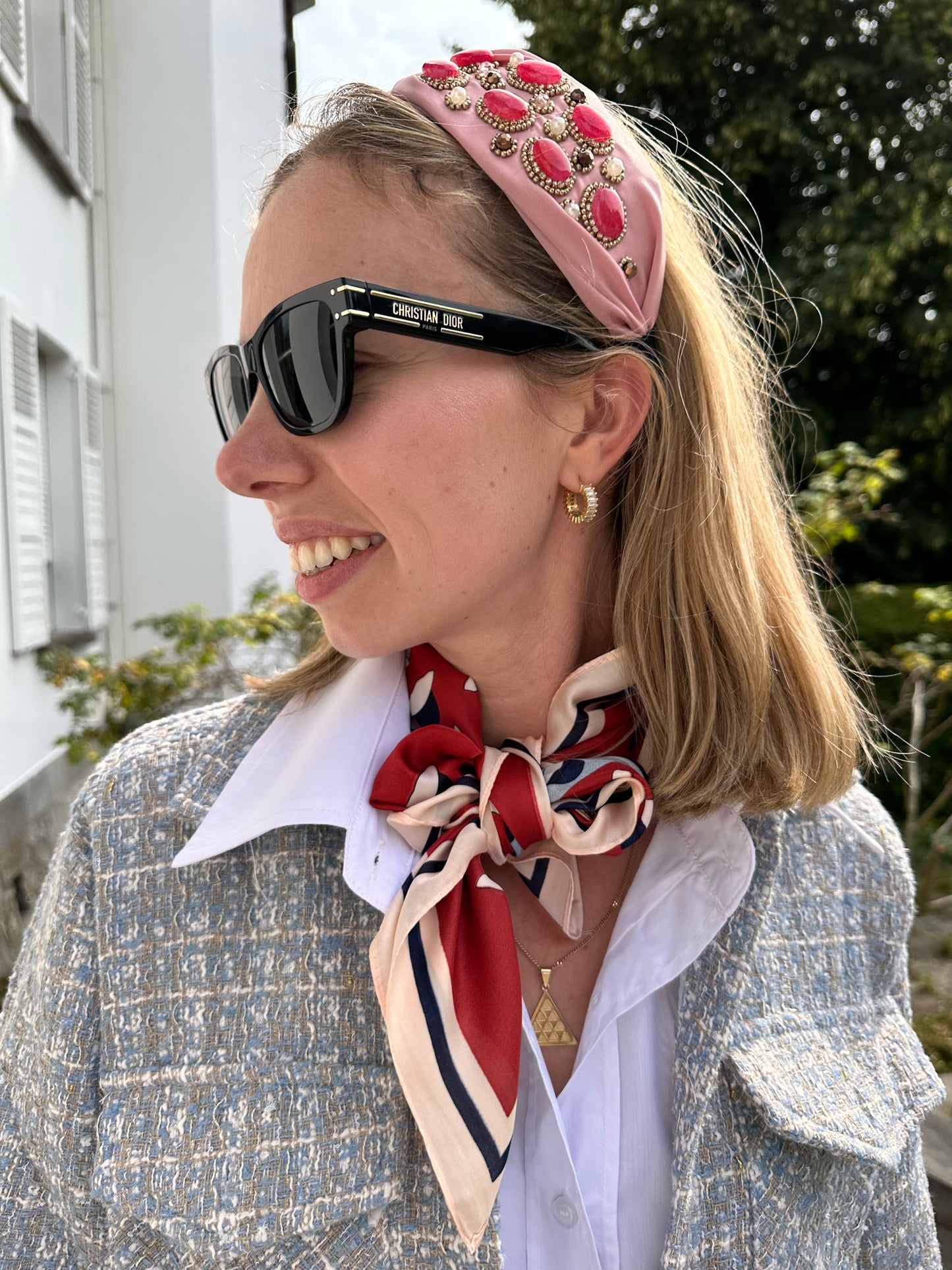 Stine diadeem roze