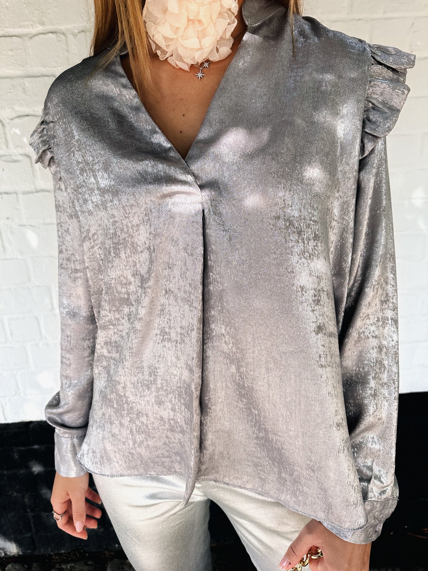 Lina blouse zilver