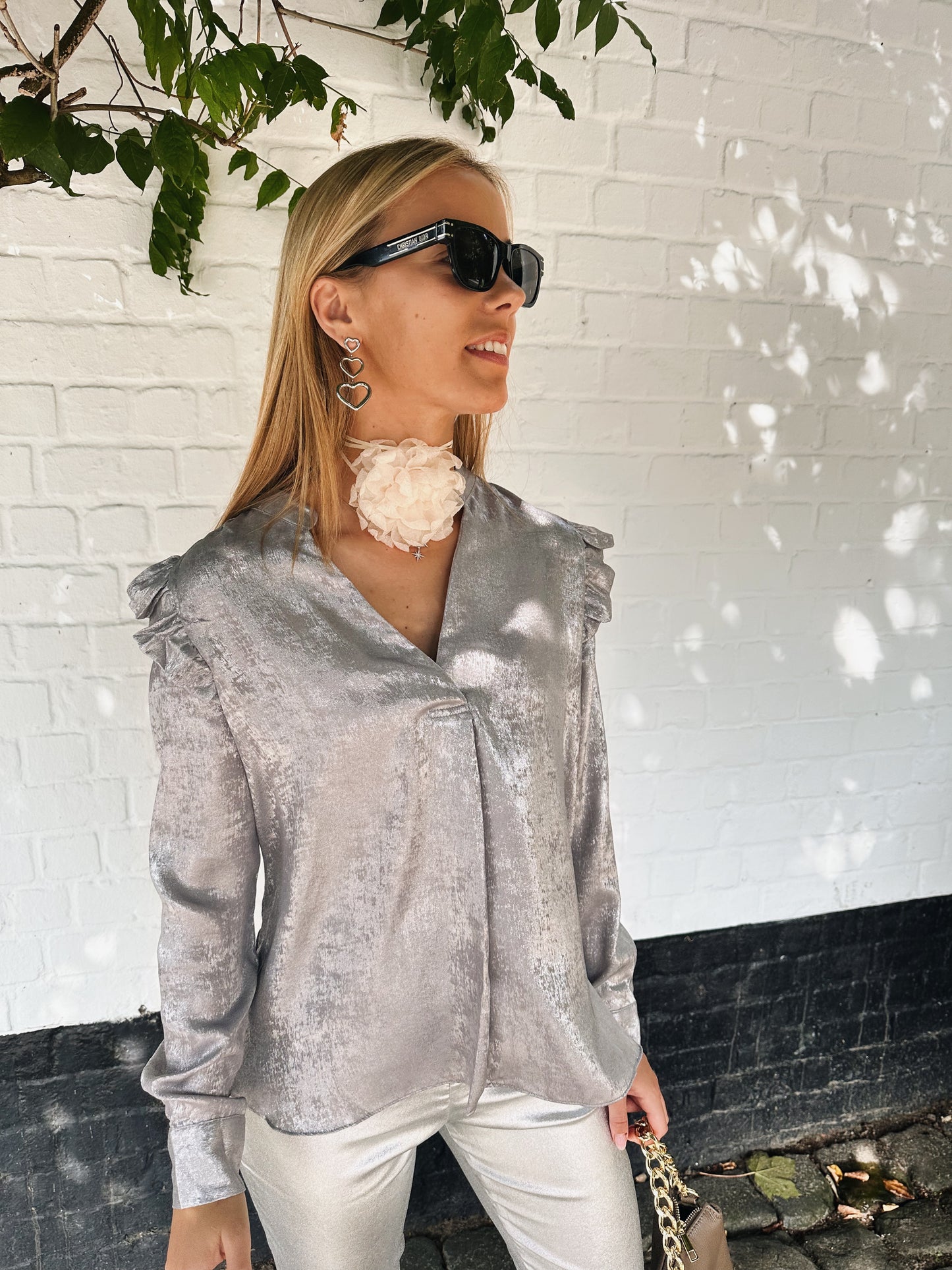 Lina blouse zilver