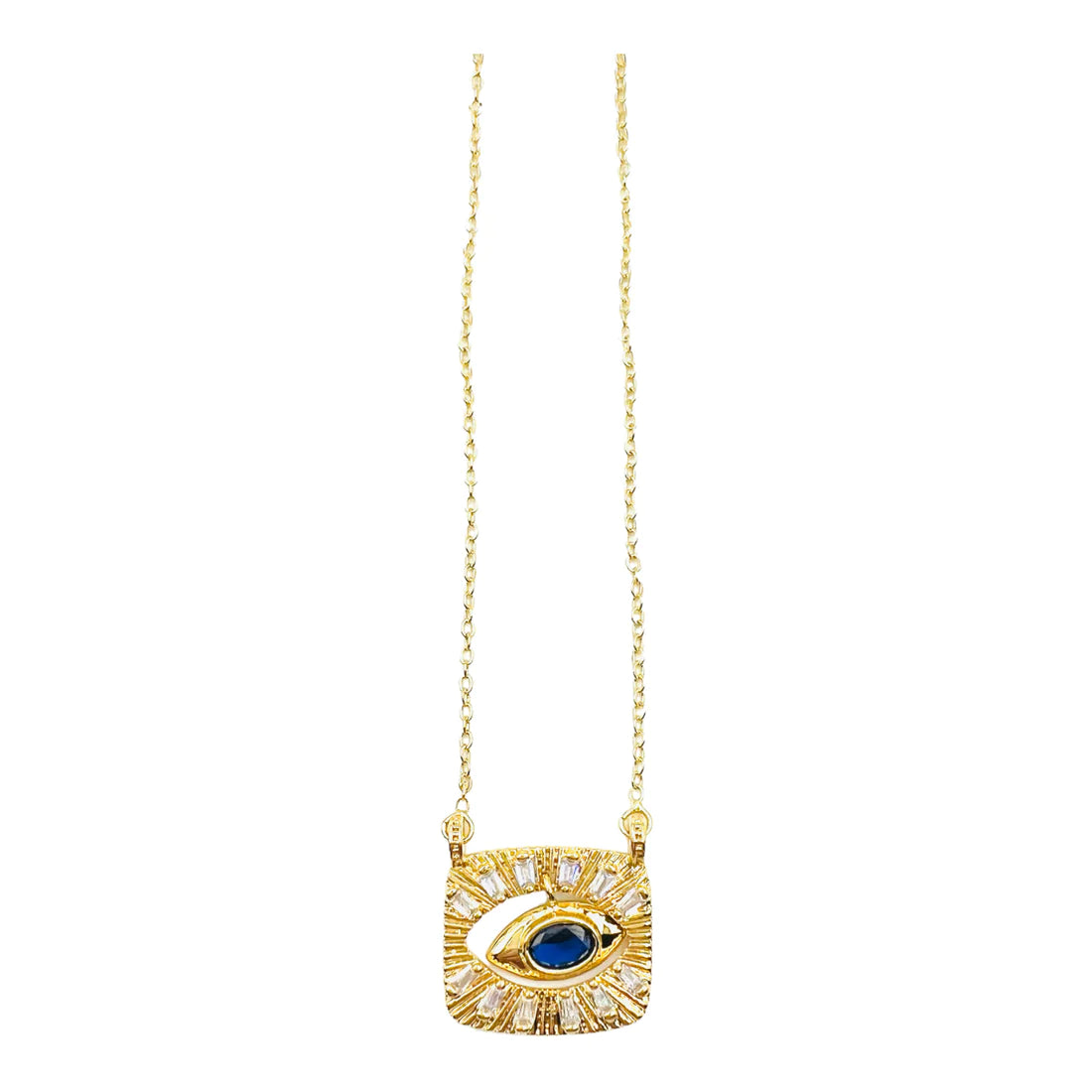 Halsketting oog navy blauw