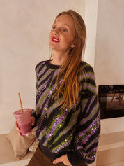 Billie trui groen/paars