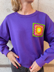 Niva trui paars crochet