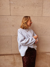 Mommy sweater grijs/groen