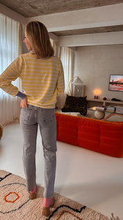 Marie gilet geel gestreept