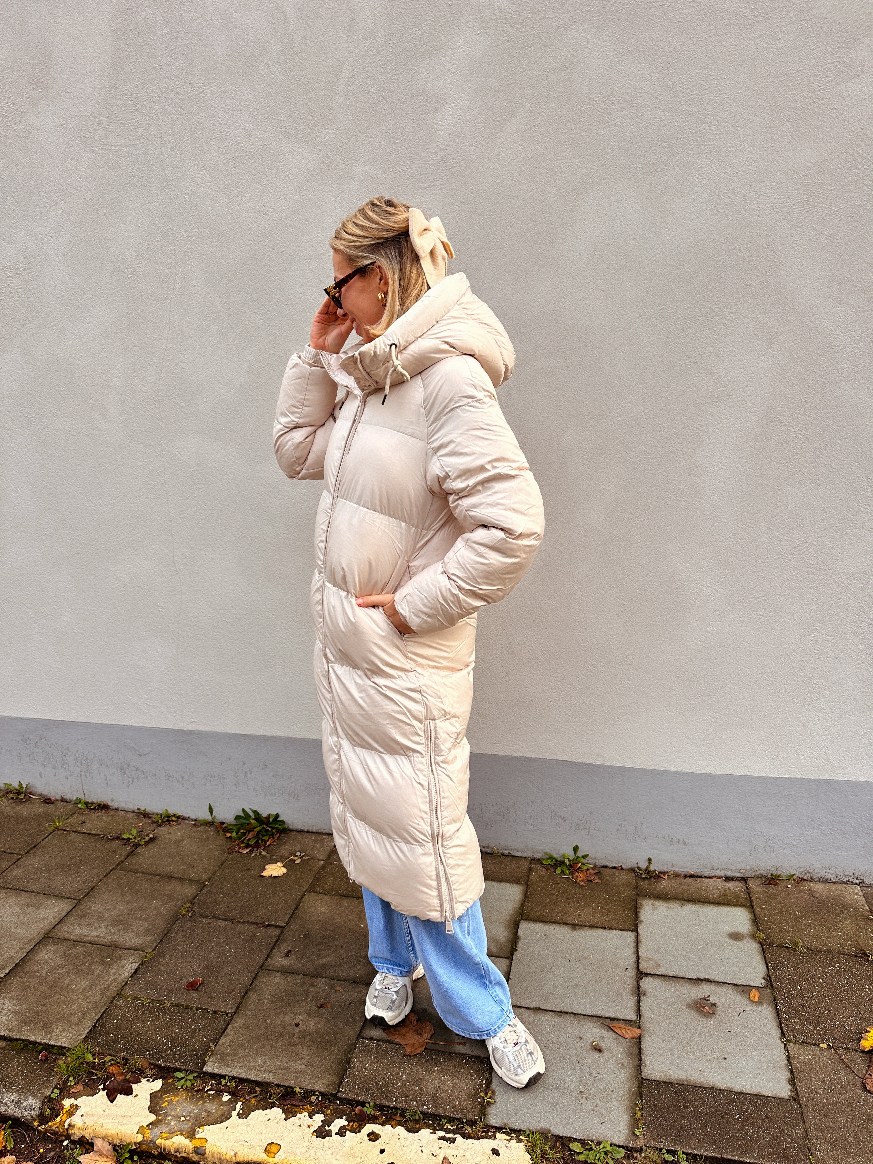 Anni jas beige gewatteerd