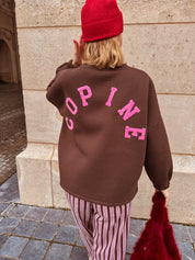 Copine sweater bruin/roze