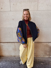Félice bomber gilet met statement mouwen
