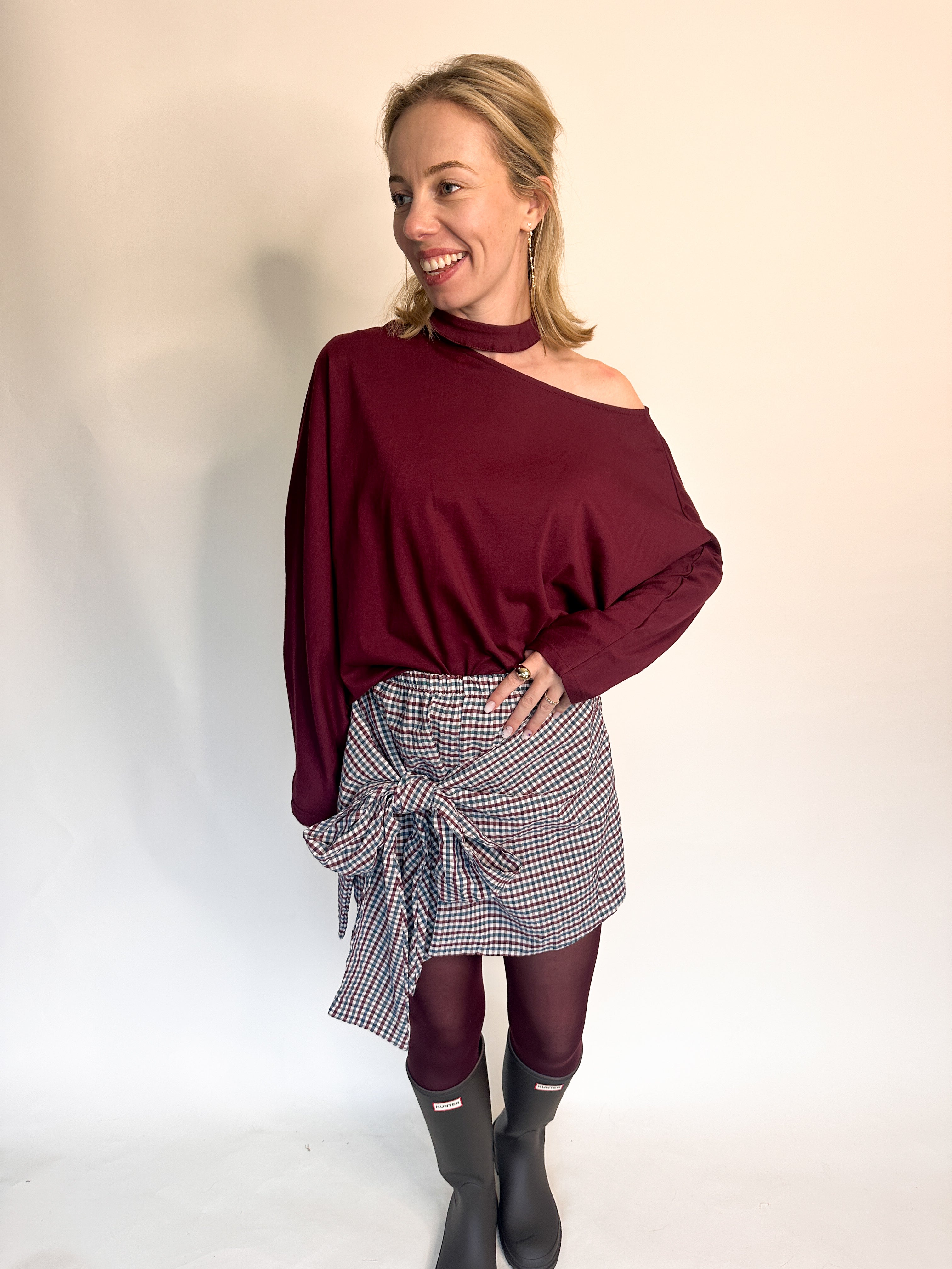 Florence top burgundy