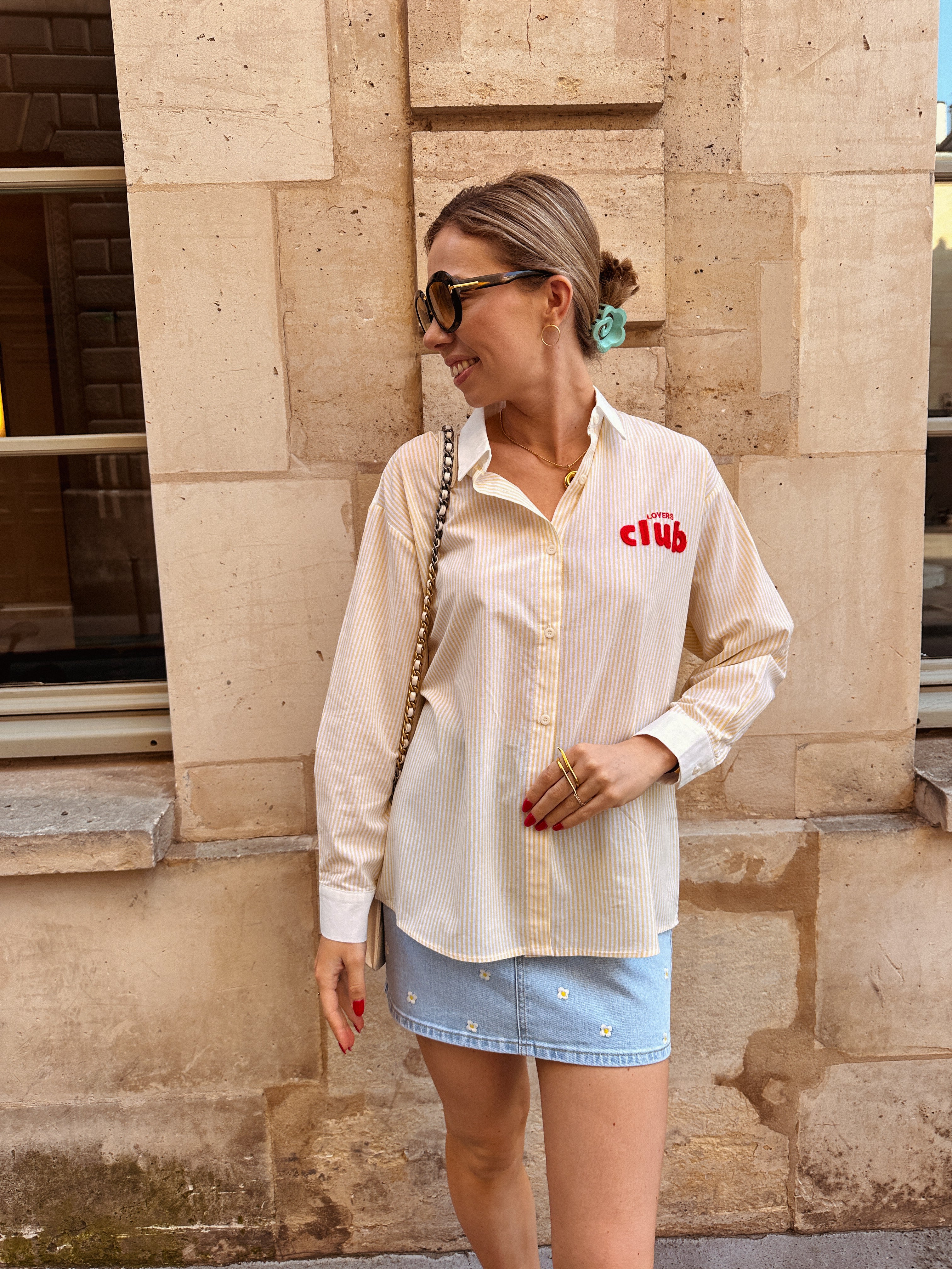 Café lovers club butteryellow blouse