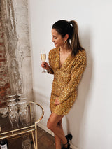 Florence mini glitterjurk goud