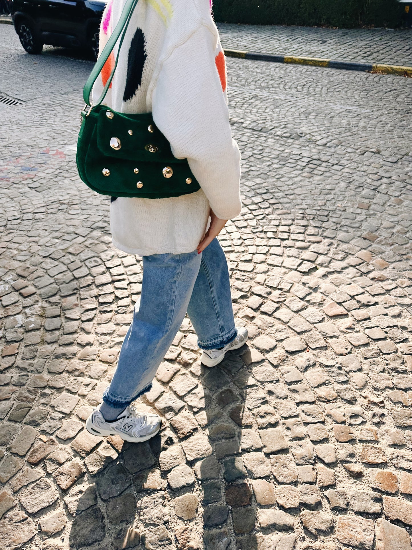 Milou teddy handtas groen