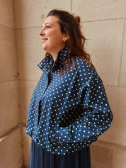 Amara jasje polka dots blauw