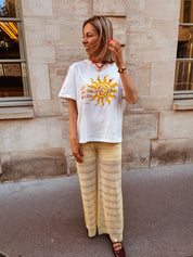 Soleil katoenen T-shirt wit