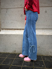 Donna jeansbroek strikjes