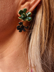 Lio oorbellen groen/blauw