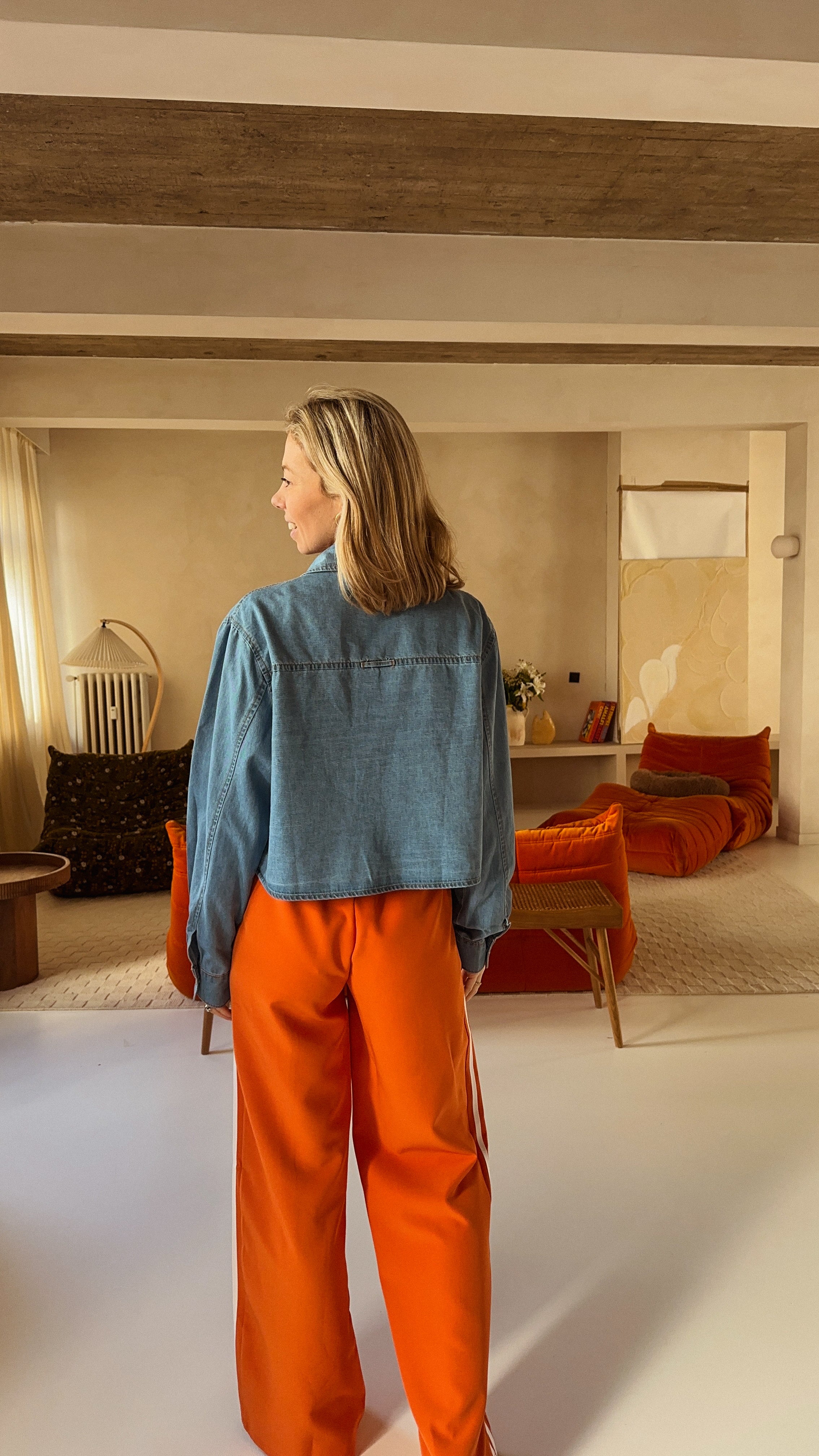 Mia jeansblouse hartjes