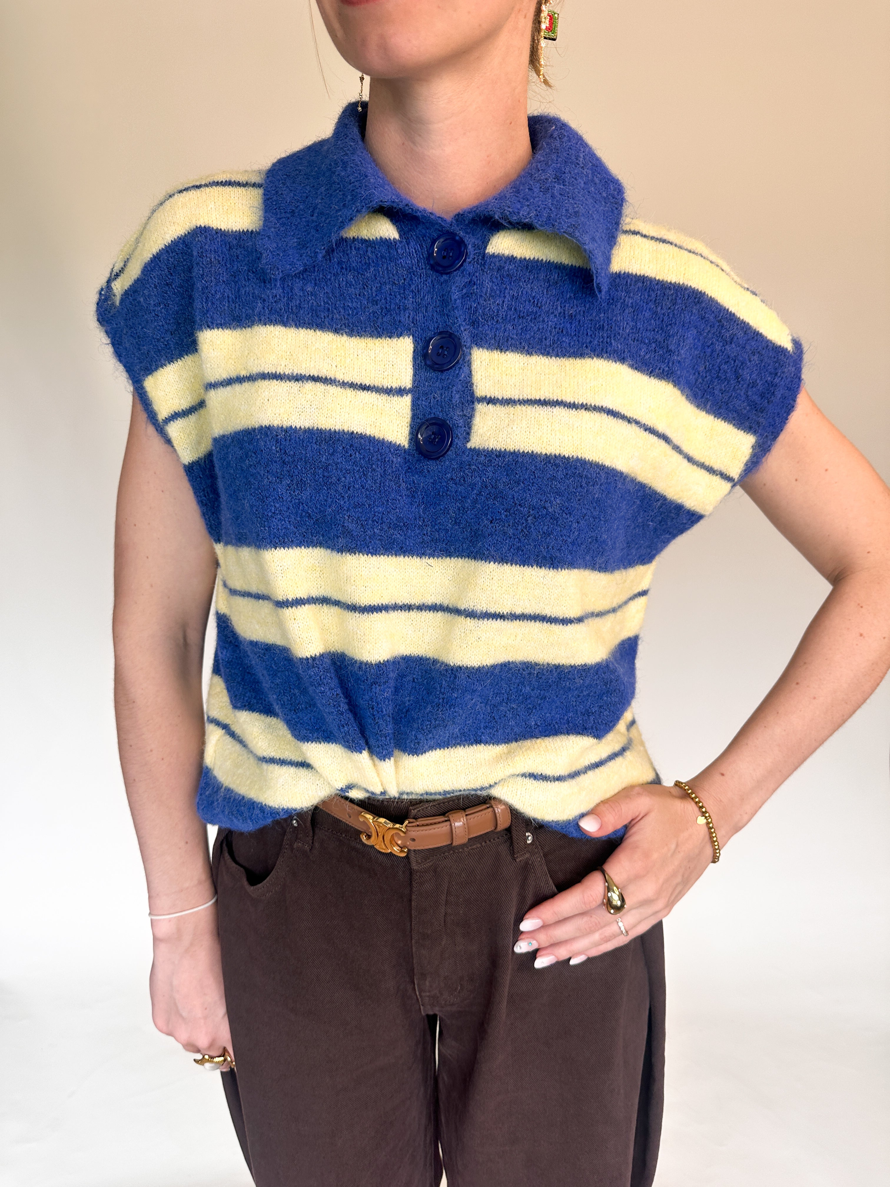 Celeste trui geel/blauw