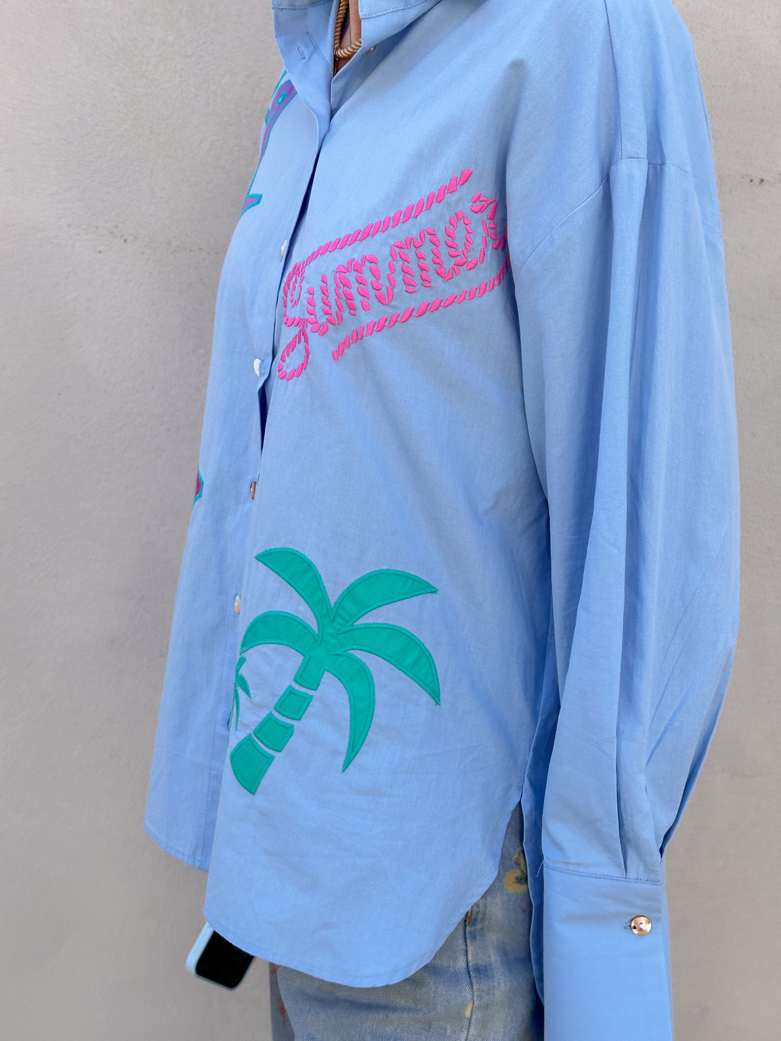 Charlie summer blouse blauw
