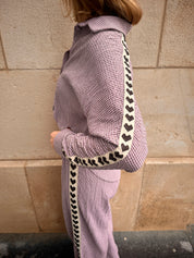 Nina Blouse geruit Lila