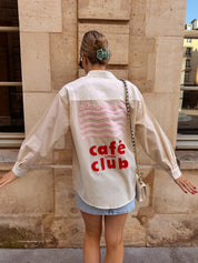 Café lovers club butteryellow blouse