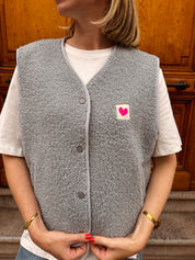 Nanja bodywarmer grijs