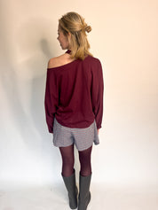 Florence top burgundy