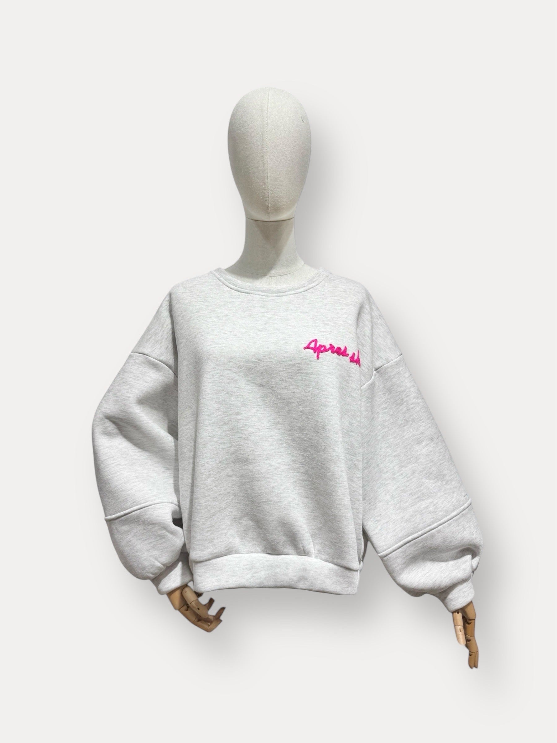 Après ski sweater grijs multicolor