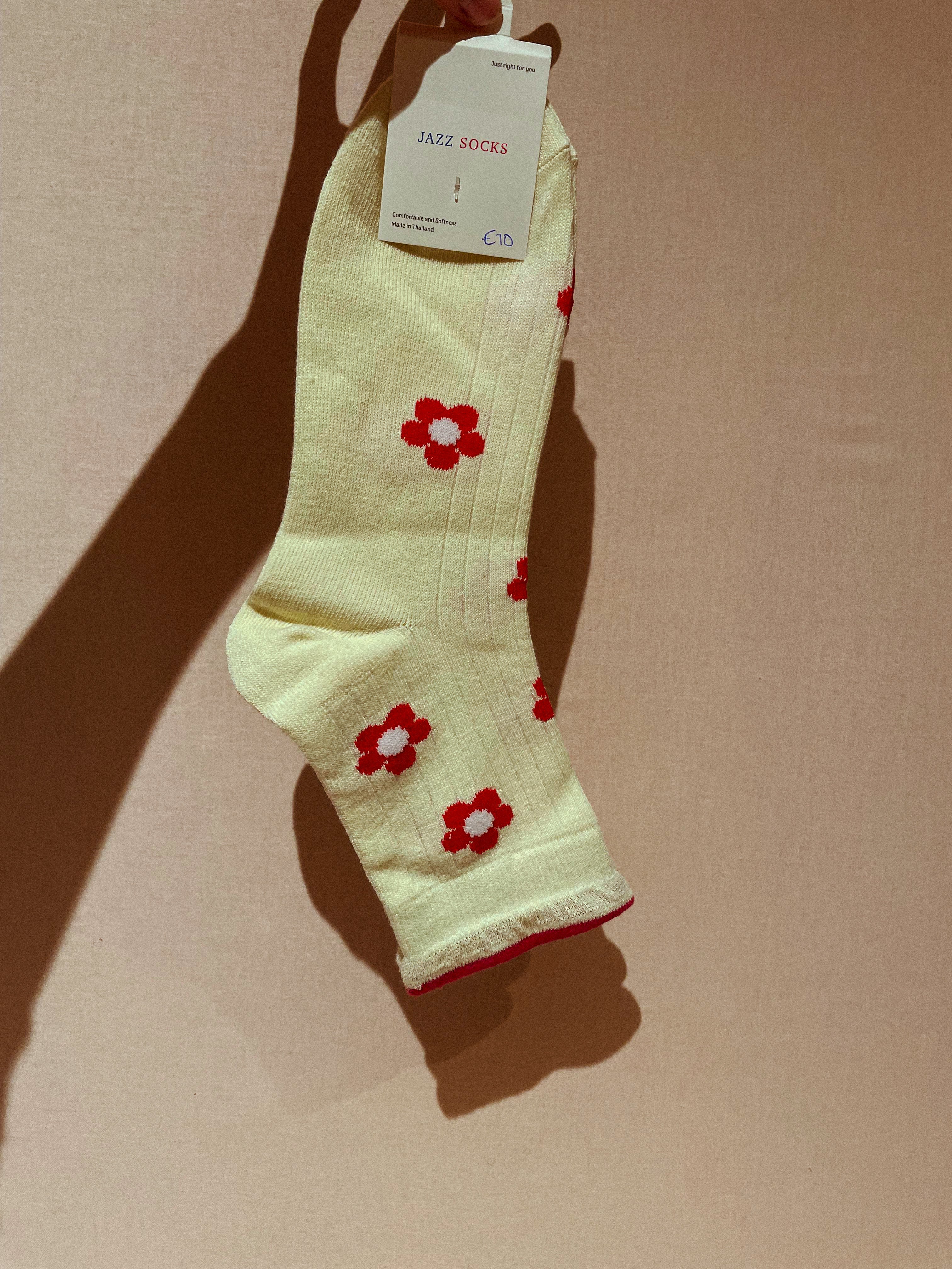 Flower kousjes butter yellow