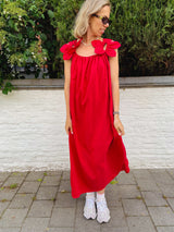 Mafalda maxijurk rood