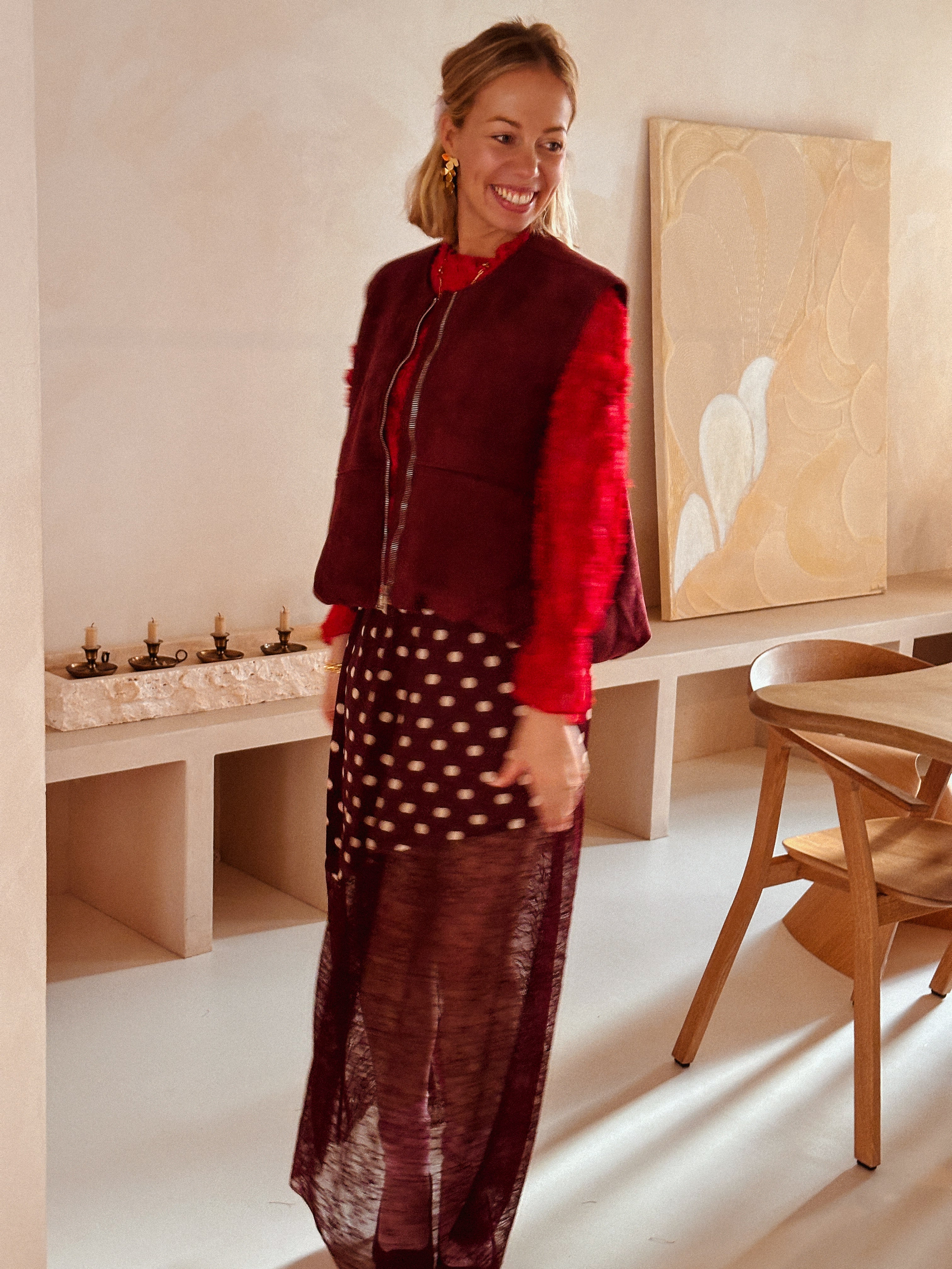 Zoé rok Bordeaux polka