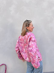 Rosie bomberjas roze gebloemd