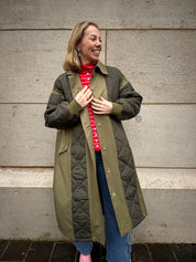 Skye lange regenjas khaki