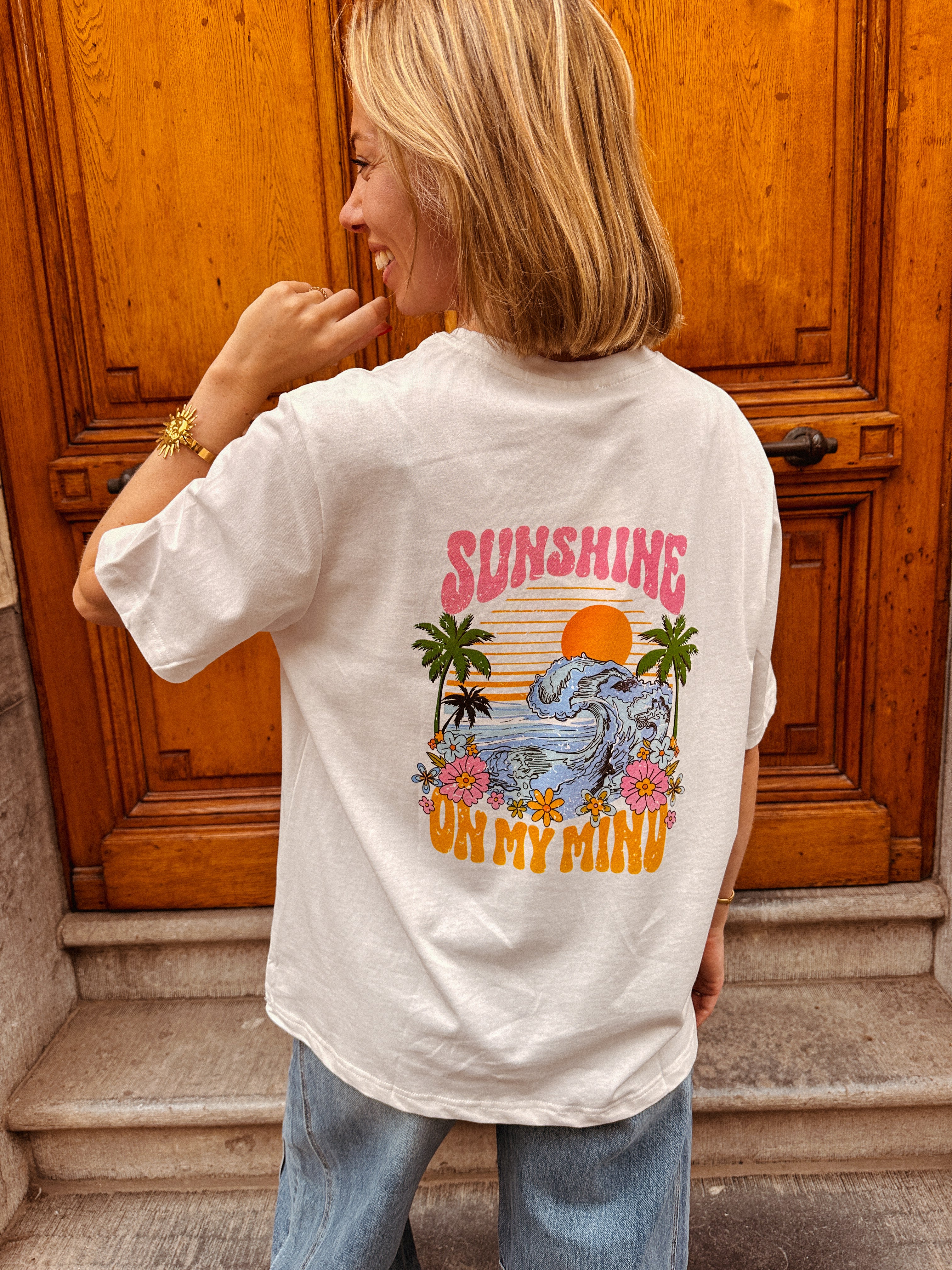 Eva witte T-shirt palmboom