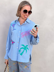 Charlie summer blouse blauw