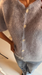 Nori trui lichtblauw korte mouw