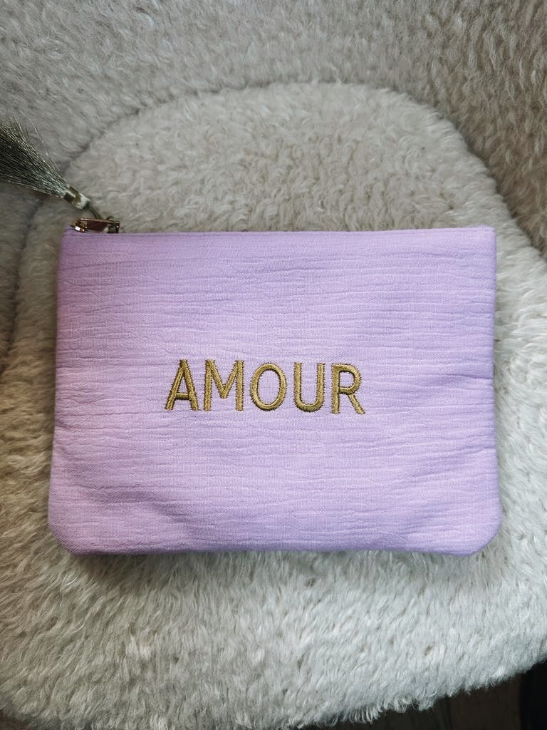 Amour make-up tasje lila