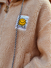 Smiley teddy gilet beige