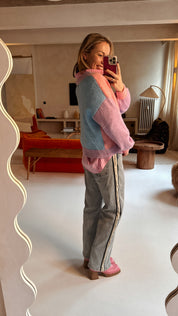 Sammie gilet roze/blauw/lila