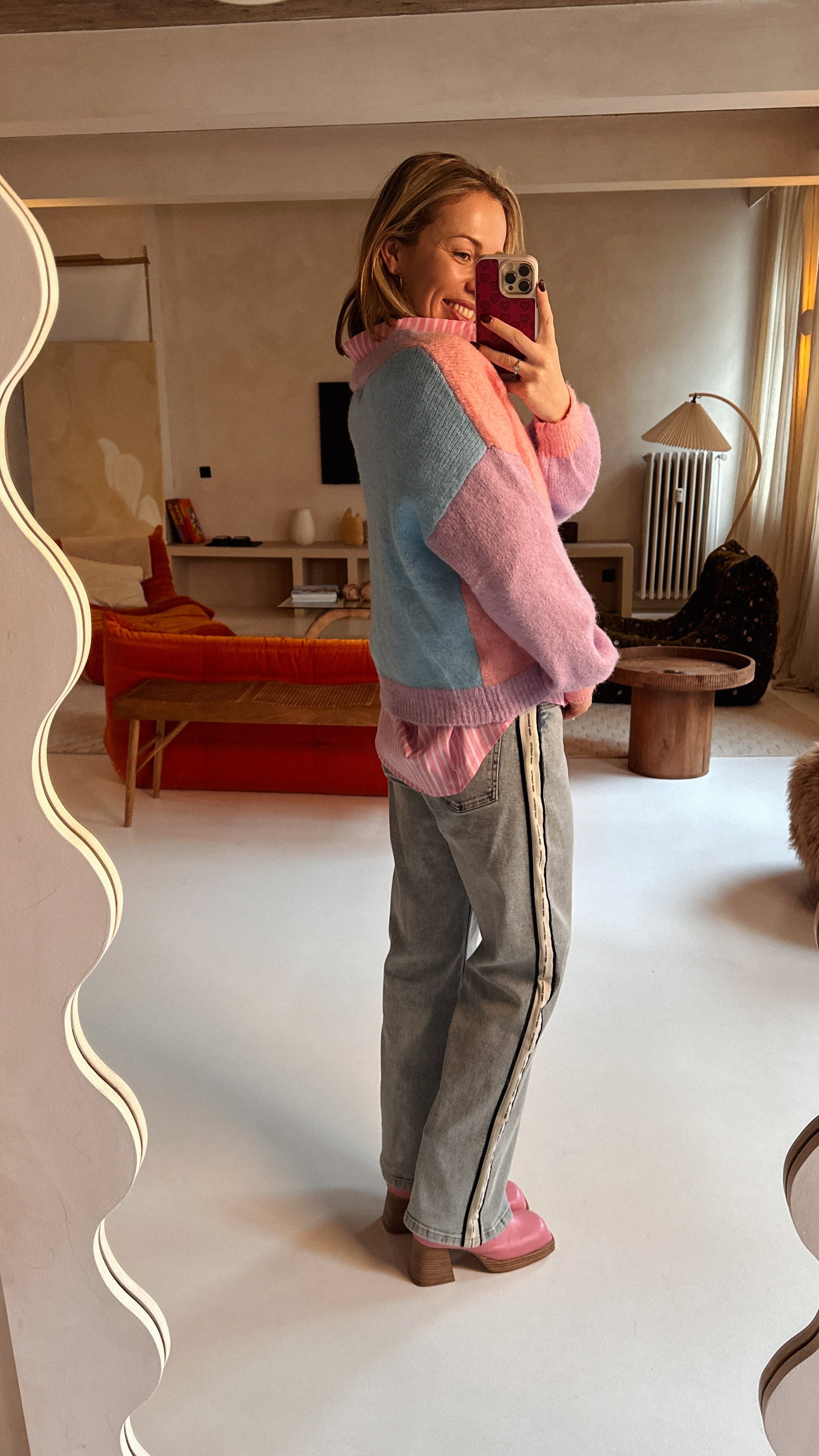 Sammie gilet roze/blauw/lila