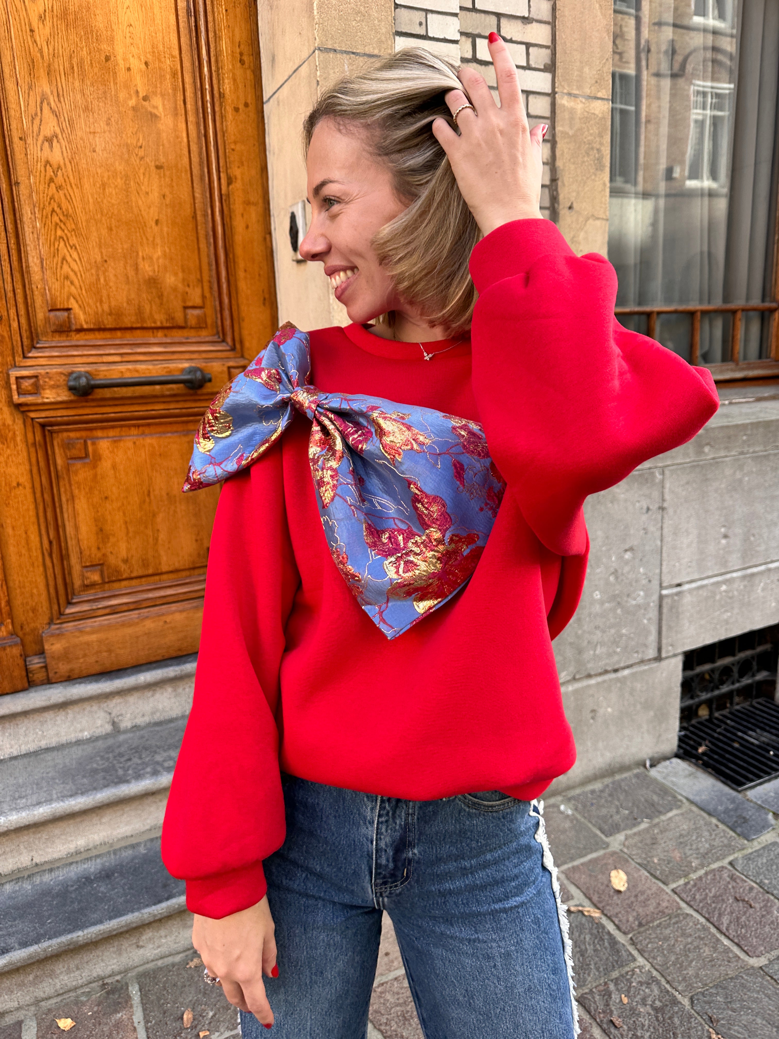 Eline sweater framboos