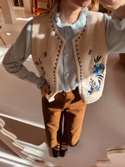 Sienna broek bruin gebloemd