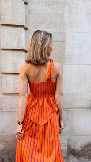 Florence set oranje gestreept