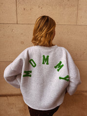 Mommy sweater grijs/groen