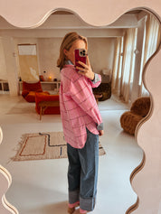 Fiona blouse roze geruit