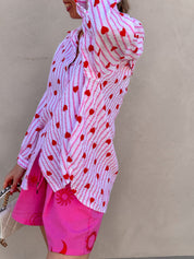 Pixie blouse gestreept met hartjes