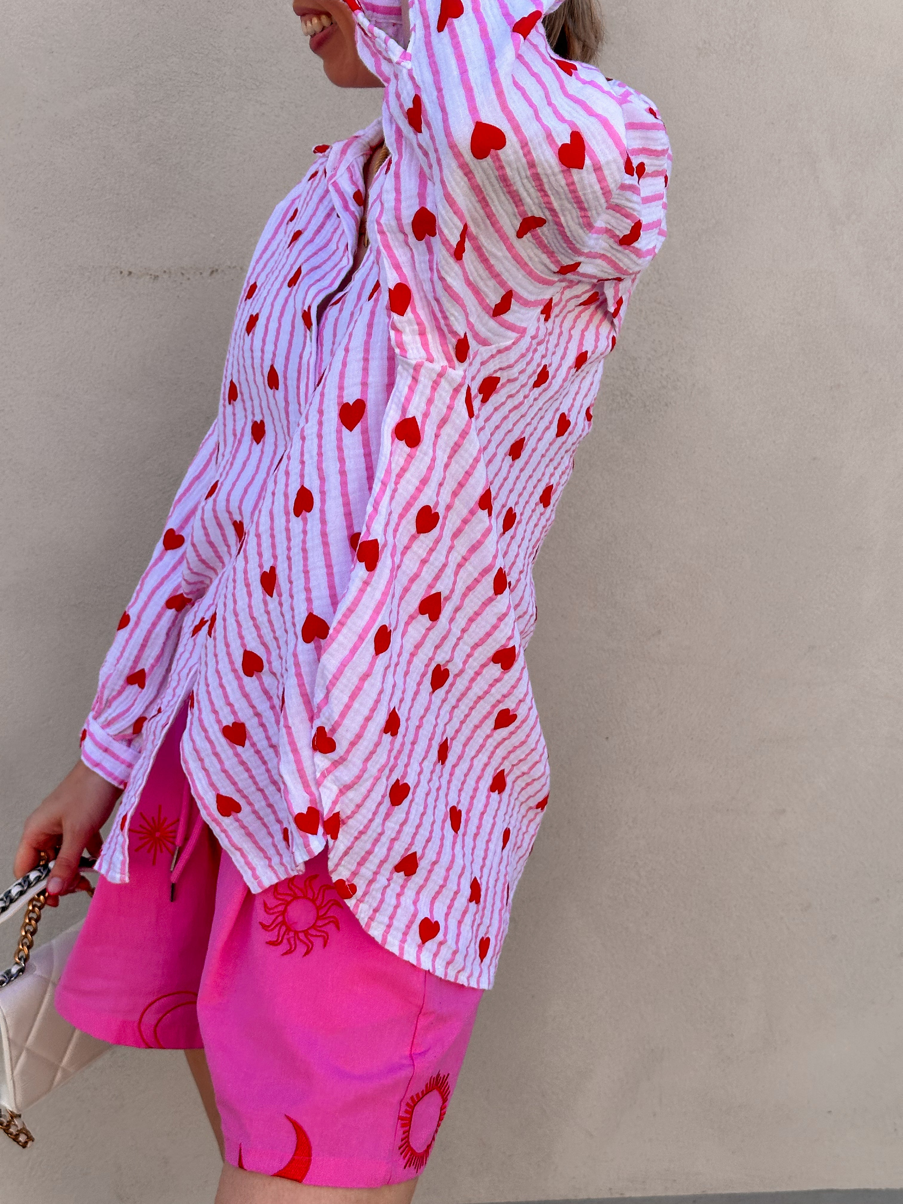 Pixie blouse gestreept met hartjes