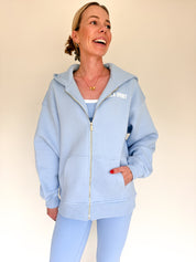 Stella zip hoodie icey blue The Lola Club